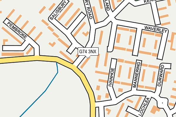 G74 3NX map - OS OpenMap – Local (Ordnance Survey) G74 3NX map - OS OpenMap – Local (Ordnance Survey)