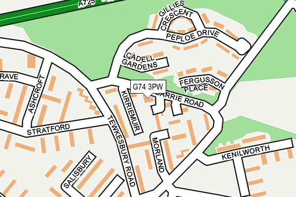 G74 3PW map - OS OpenMap – Local (Ordnance Survey) G74 3PW map - OS OpenMap – Local (Ordnance Survey)