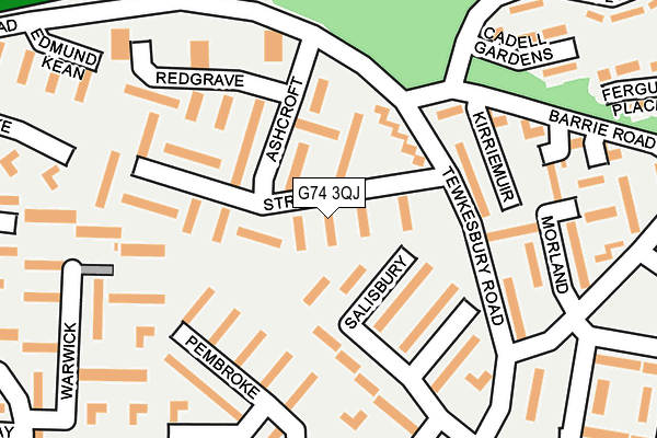 G74 3QJ map - OS OpenMap – Local (Ordnance Survey) G74 3QJ map - OS OpenMap – Local (Ordnance Survey)