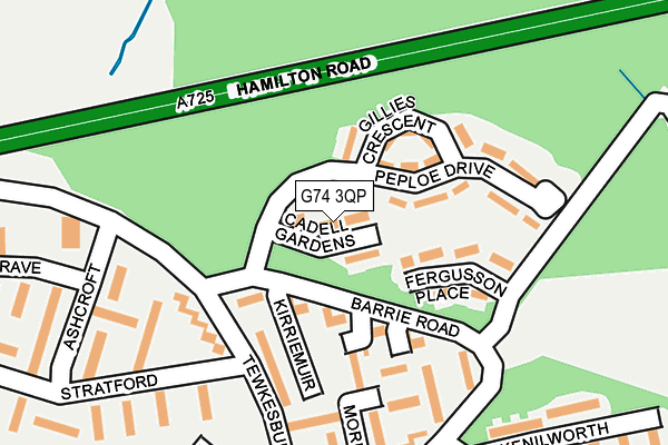 G74 3QP map - OS OpenMap – Local (Ordnance Survey) G74 3QP map - OS OpenMap – Local (Ordnance Survey)