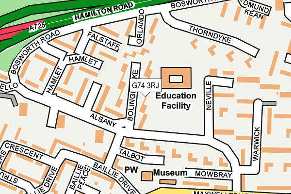 G74 3RJ map - OS OpenMap – Local (Ordnance Survey) G74 3RJ map - OS OpenMap – Local (Ordnance Survey)