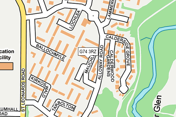 G74 3RZ map - OS OpenMap – Local (Ordnance Survey) G74 3RZ map - OS OpenMap – Local (Ordnance Survey)