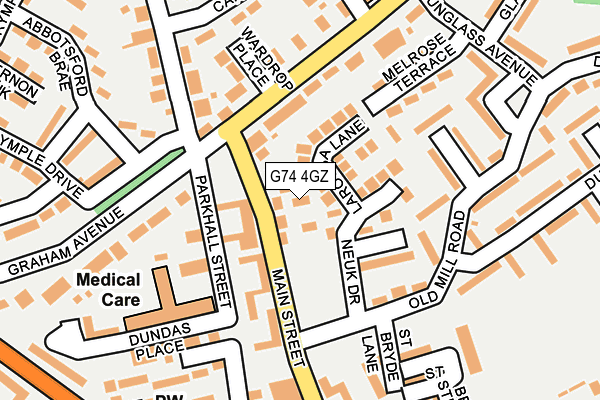 G74 4GZ map - OS OpenMap – Local (Ordnance Survey) G74 4GZ map - OS OpenMap – Local (Ordnance Survey)