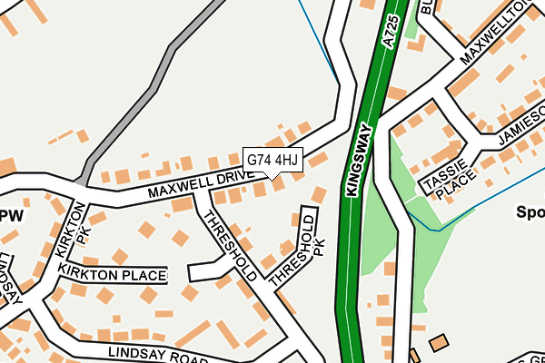 G74 4HJ map - OS OpenMap – Local (Ordnance Survey)
