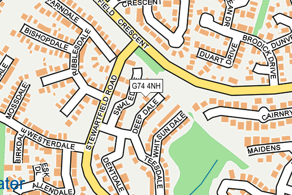 G74 4NH map - OS OpenMap – Local (Ordnance Survey)