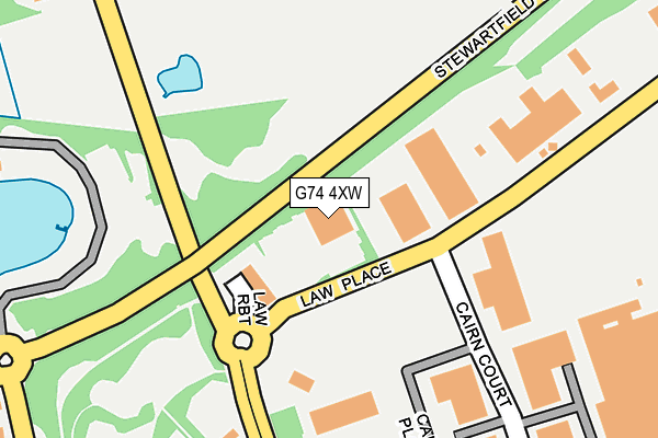 G74 4XW map - OS OpenMap – Local (Ordnance Survey)