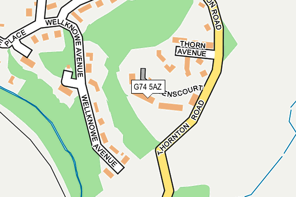 G74 5AZ map - OS OpenMap – Local (Ordnance Survey)