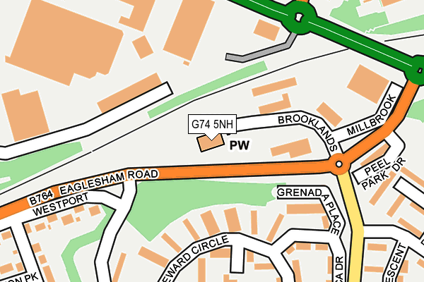 G74 5NH map - OS OpenMap – Local (Ordnance Survey) G74 5NH map - OS OpenMap – Local (Ordnance Survey)