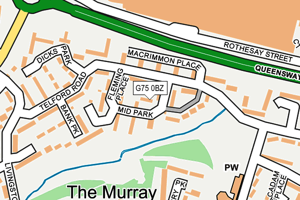 G75 0BZ map - OS OpenMap – Local (Ordnance Survey)