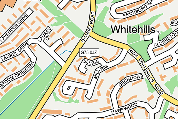 G75 0JZ map - OS OpenMap – Local (Ordnance Survey)