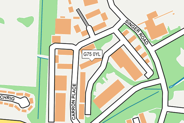 G75 0YL map - OS OpenMap – Local (Ordnance Survey) G75 0YL map - OS OpenMap – Local (Ordnance Survey)