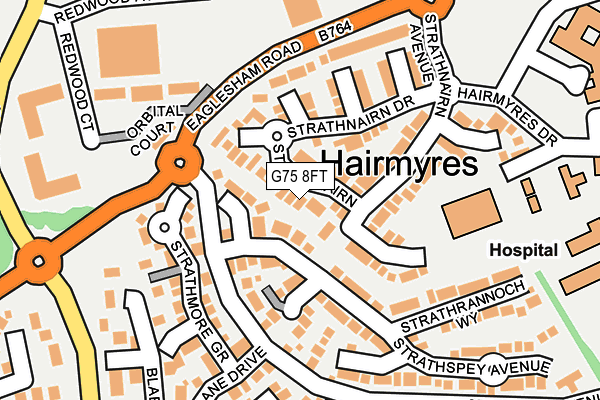 G75 8FT map - OS OpenMap – Local (Ordnance Survey)
