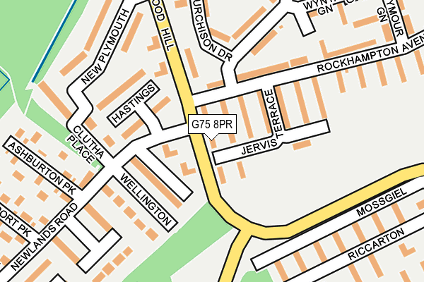G75 8PR map - OS OpenMap – Local (Ordnance Survey)