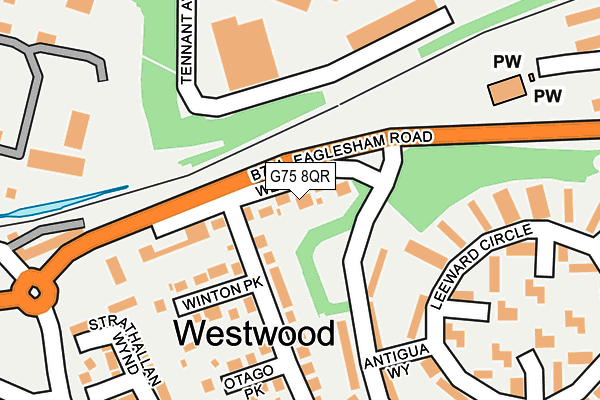 G75 8QR map - OS OpenMap – Local (Ordnance Survey)