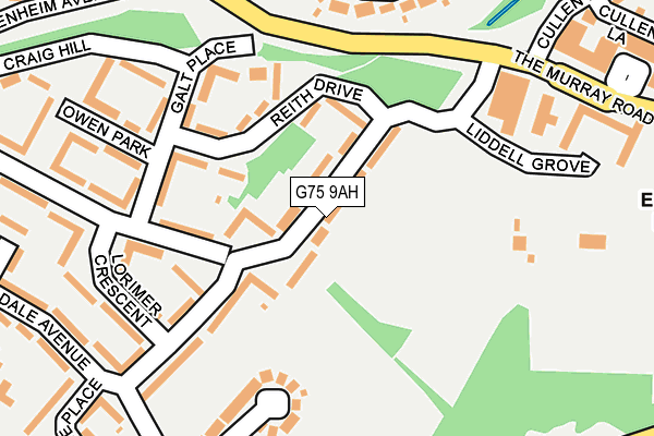 G75 9AH map - OS OpenMap – Local (Ordnance Survey) G75 9AH map - OS OpenMap – Local (Ordnance Survey)