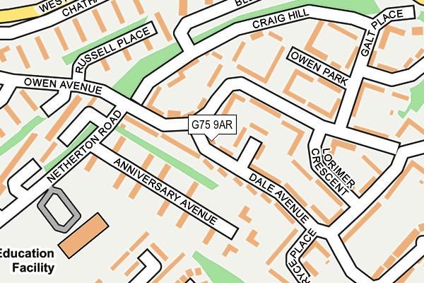 G75 9AR map - OS OpenMap – Local (Ordnance Survey) G75 9AR map - OS OpenMap – Local (Ordnance Survey)
