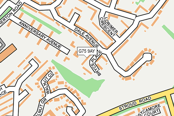 G75 9AY map - OS OpenMap – Local (Ordnance Survey) G75 9AY map - OS OpenMap – Local (Ordnance Survey)