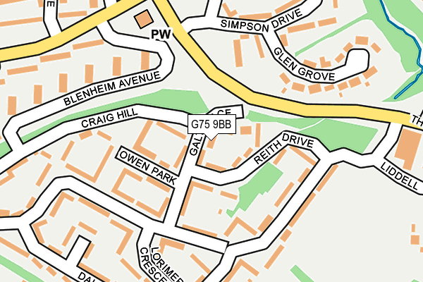 G75 9BB map - OS OpenMap – Local (Ordnance Survey) G75 9BB map - OS OpenMap – Local (Ordnance Survey)