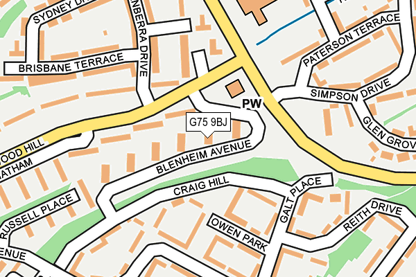 G75 9BJ map - OS OpenMap – Local (Ordnance Survey) G75 9BJ map - OS OpenMap – Local (Ordnance Survey)