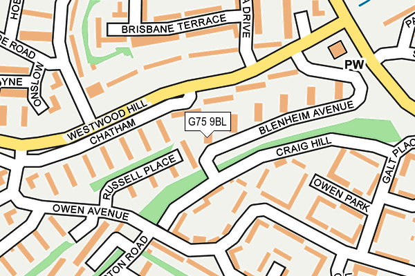 G75 9BL map - OS OpenMap – Local (Ordnance Survey) G75 9BL map - OS OpenMap – Local (Ordnance Survey)
