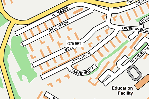 G75 9BT map - OS OpenMap – Local (Ordnance Survey)