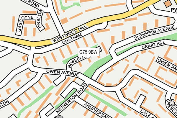 G75 9BW map - OS OpenMap – Local (Ordnance Survey) G75 9BW map - OS OpenMap – Local (Ordnance Survey)