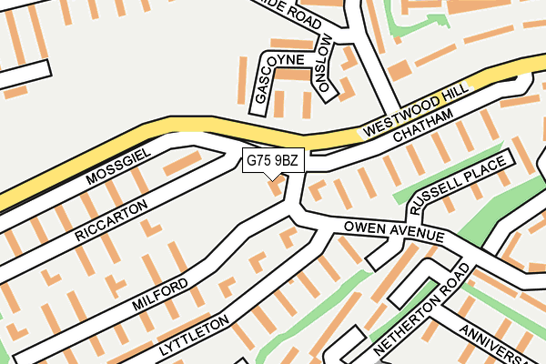 G75 9BZ map - OS OpenMap – Local (Ordnance Survey) G75 9BZ map - OS OpenMap – Local (Ordnance Survey)