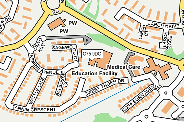 G75 9DG map - OS OpenMap – Local (Ordnance Survey) G75 9DG map - OS OpenMap – Local (Ordnance Survey)