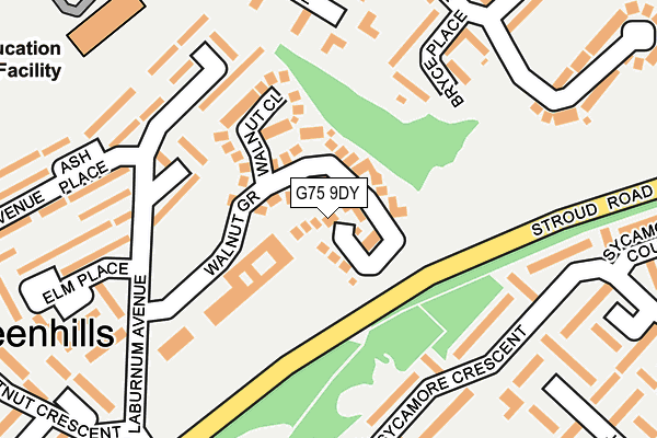 G75 9DY map - OS OpenMap – Local (Ordnance Survey) G75 9DY map - OS OpenMap – Local (Ordnance Survey)