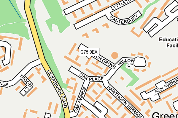 G75 9EA map - OS OpenMap – Local (Ordnance Survey) G75 9EA map - OS OpenMap – Local (Ordnance Survey)