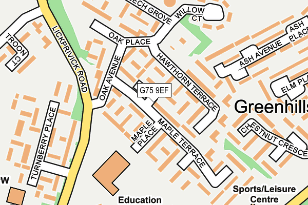 G75 9EF map - OS OpenMap – Local (Ordnance Survey) G75 9EF map - OS OpenMap – Local (Ordnance Survey)
