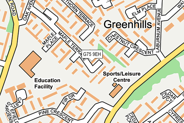 G75 9EH map - OS OpenMap – Local (Ordnance Survey) G75 9EH map - OS OpenMap – Local (Ordnance Survey)
