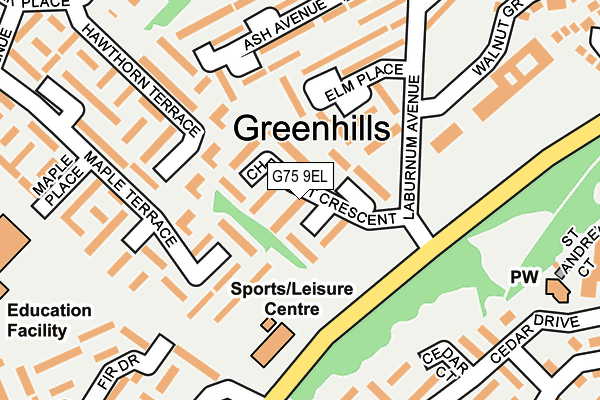 G75 9EL map - OS OpenMap – Local (Ordnance Survey) G75 9EL map - OS OpenMap – Local (Ordnance Survey)