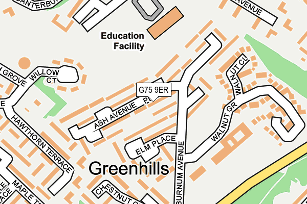 G75 9ER map - OS OpenMap – Local (Ordnance Survey) G75 9ER map - OS OpenMap – Local (Ordnance Survey)
