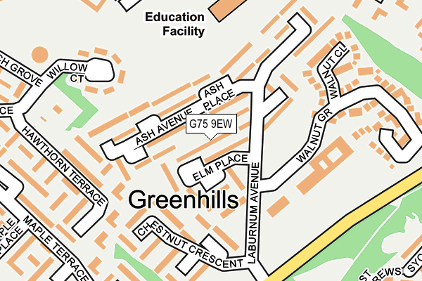 G75 9EW map - OS OpenMap – Local (Ordnance Survey) G75 9EW map - OS OpenMap – Local (Ordnance Survey)