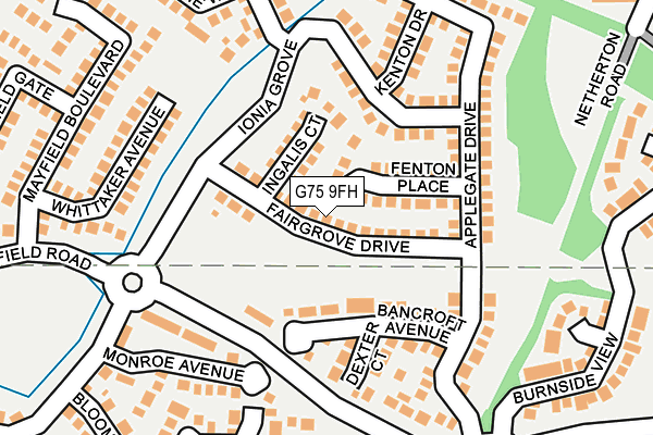 G75 9FH map - OS OpenMap – Local (Ordnance Survey) G75 9FH map - OS OpenMap – Local (Ordnance Survey)