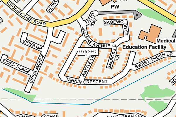 G75 9FQ map - OS OpenMap – Local (Ordnance Survey) G75 9FQ map - OS OpenMap – Local (Ordnance Survey)