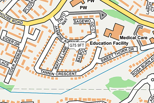 G75 9FT map - OS OpenMap – Local (Ordnance Survey) G75 9FT map - OS OpenMap – Local (Ordnance Survey)