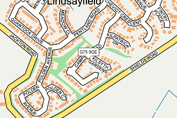 G75 9GE map - OS OpenMap – Local (Ordnance Survey) G75 9GE map - OS OpenMap – Local (Ordnance Survey)