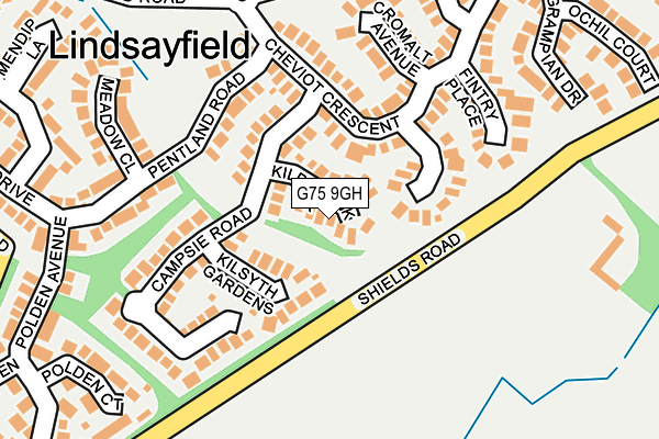 G75 9GH map - OS OpenMap – Local (Ordnance Survey) G75 9GH map - OS OpenMap – Local (Ordnance Survey)