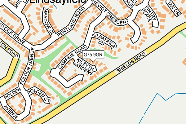 G75 9GR map - OS OpenMap – Local (Ordnance Survey) G75 9GR map - OS OpenMap – Local (Ordnance Survey)