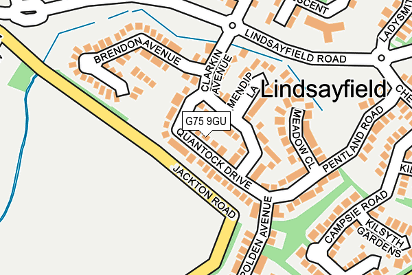 G75 9GU map - OS OpenMap – Local (Ordnance Survey)