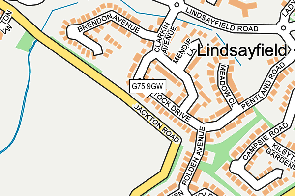 G75 9GW map - OS OpenMap – Local (Ordnance Survey)