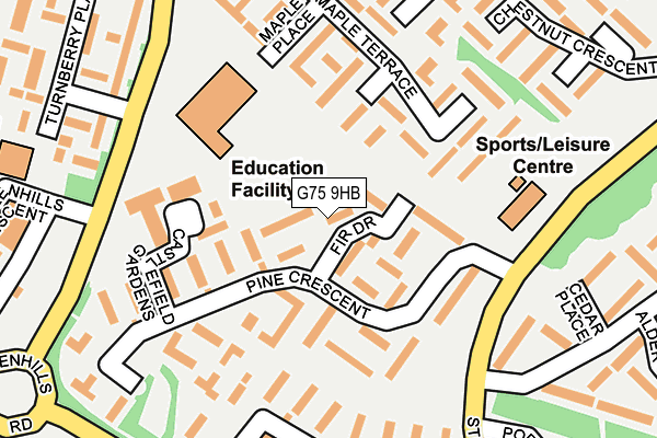 G75 9HB map - OS OpenMap – Local (Ordnance Survey) G75 9HB map - OS OpenMap – Local (Ordnance Survey)