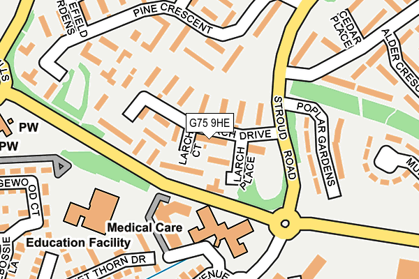 G75 9HE map - OS OpenMap – Local (Ordnance Survey) G75 9HE map - OS OpenMap – Local (Ordnance Survey)