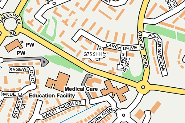 G75 9HH map - OS OpenMap – Local (Ordnance Survey) G75 9HH map - OS OpenMap – Local (Ordnance Survey)
