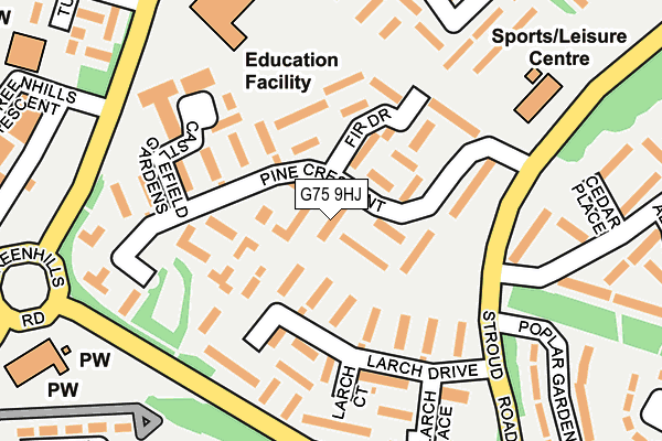 G75 9HJ map - OS OpenMap – Local (Ordnance Survey) G75 9HJ map - OS OpenMap – Local (Ordnance Survey)