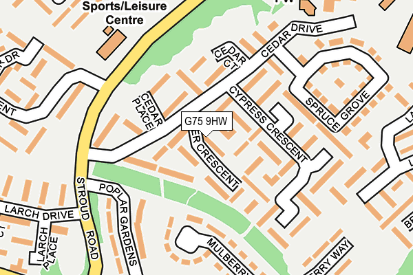 G75 9HW map - OS OpenMap – Local (Ordnance Survey) G75 9HW map - OS OpenMap – Local (Ordnance Survey)