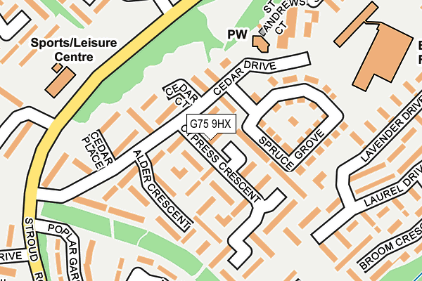 G75 9HX map - OS OpenMap – Local (Ordnance Survey) G75 9HX map - OS OpenMap – Local (Ordnance Survey)
