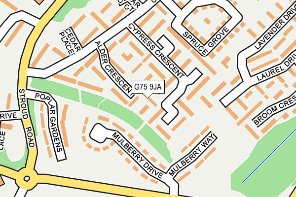 G75 9JA map - OS OpenMap – Local (Ordnance Survey) G75 9JA map - OS OpenMap – Local (Ordnance Survey)